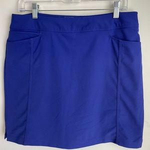 ADIDAS M golf skort skirt 88387 Royal Blue Pockets in back and front